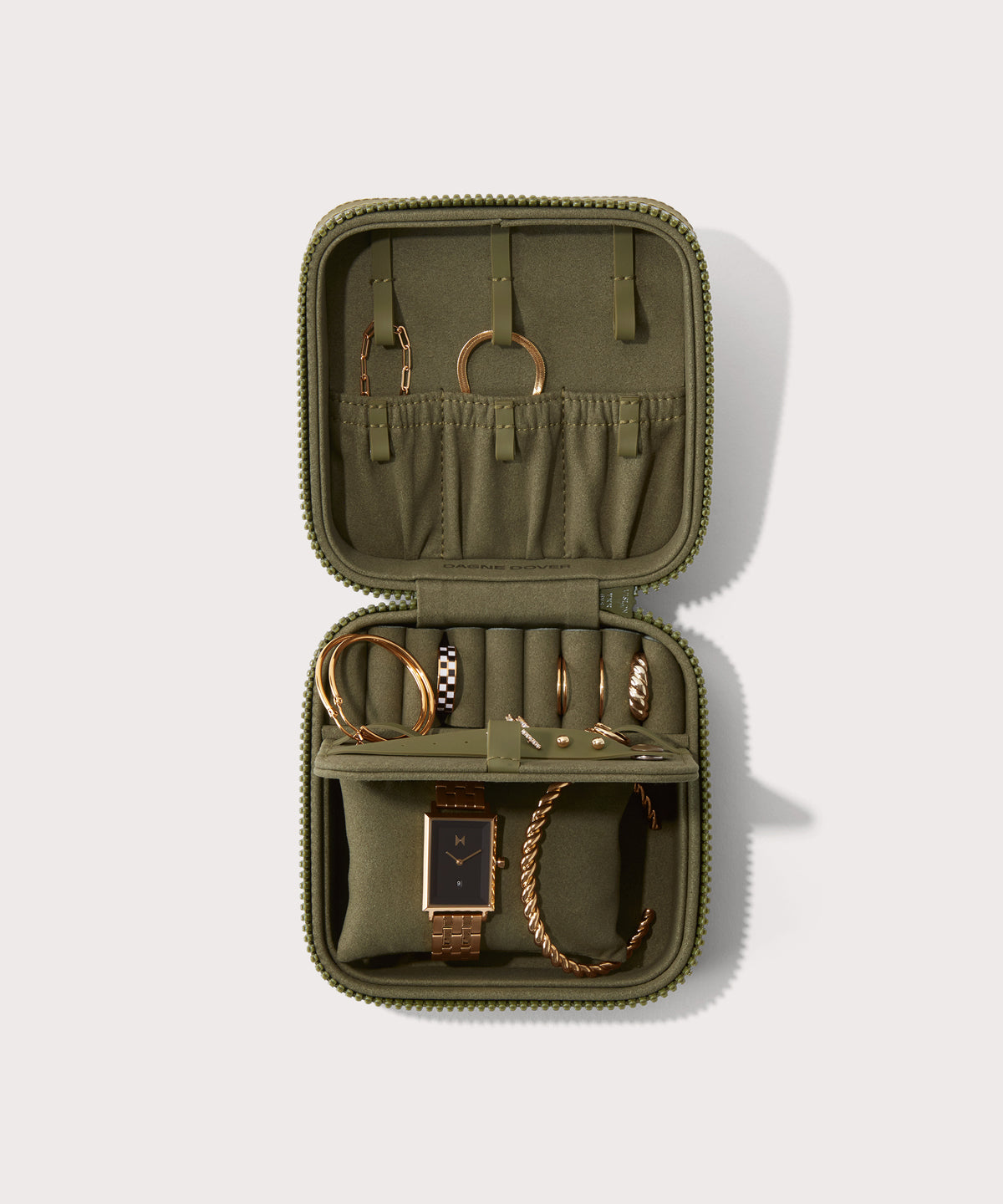 Frankie Jewelry Case in Dark Moss. Large - Image 3